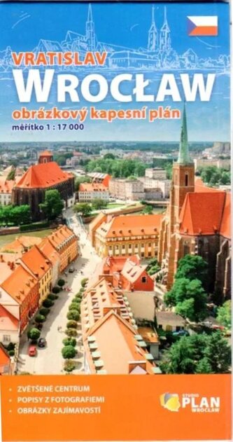 Plan kieszonkowy rysunkowy - Wrocław 1:17000 w.cz
