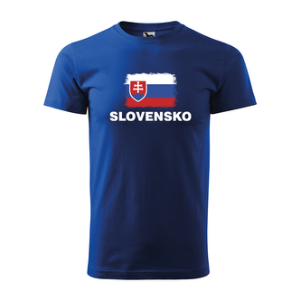 Tričko s potiskem Slovensko: modré XL