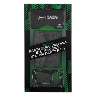 Karta survivalowa oraz etui na karty płatnicze