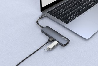 DEVIA HUB type-C-USB-čtečka 4v1