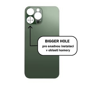 Kryt baterie iPhone 13  PRO green - Bigger Hole