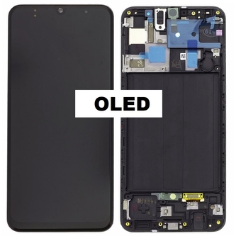 Dotyková deska Samsung A505 Galaxy A50 + LCD + rámeček black - OLED Dotyková deska Samsung A505 Galaxy A50 + LCD + rámeček black - OLED