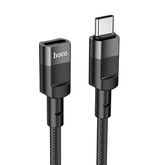 Adaptér HOCO (U107) USB C (male) na USB C (female), délka 1,2 m, barva černá