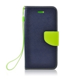 Pouzdro FANCY Diary Xiaomi Redmi 13C barva modrá/limetka