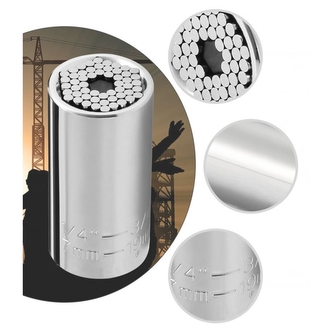 Univerzální klíč s nástavcem Bit - stříbrný