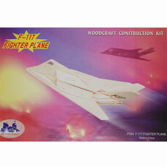 3D dřevěné puzzle Woodcraft Stíhačka F117 - hnědé