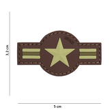 Gumová nášivka 101 Inc znak US Air Force - hnědá