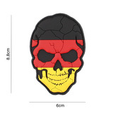 Gumová nášivka 101 Inc Skullhead Cracked vlajka Německo - barevná