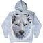 Mikina The Mountain Hoodie White Wolf DJ - modrá, L
