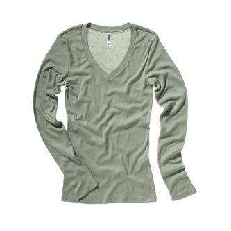 Mikina Bella Sheer Mini Rib - zelená, L