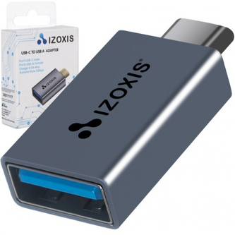 Adaptér Izoxis USB 3.0 USB Type-C - šedý