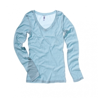 Mikina Bella Sheer Mini Rib - modrá, S