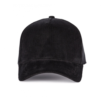 Manžestrová kšiltovka K-Up 5 - černá