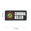Gumová nášivka 101 Inc nápis Corona Killer - černá