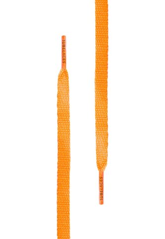 Tkaničky do bot Tubelaces Flat - oranžové svítící, 90