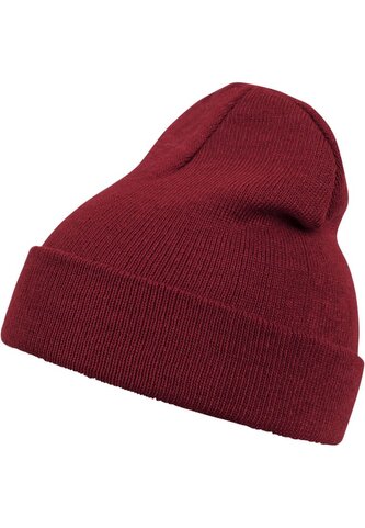 Čepice zimní MSTRDS Beanie Basic Flap - tmavě červená