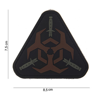 Gumová nášivka 101 Inc Outbreak Response - hnědá