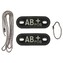 Identifikační známka MFH Dog tag AB POS - černá