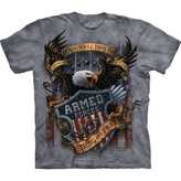 Tričko unisex The Mountain Armed Forces Military Eagle - šedé, XL