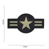 Gumová nášivka 101 Inc znak US Air Force - coyote