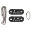 Identifikační známka MFH Dog tag A NEG - černá