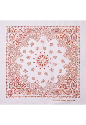 Šátek Bandana XL Urban Classics - bílý-oranžový