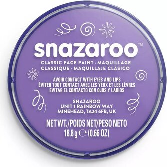 SNAZAROO Barva na obličej Světle fialová (Lilac) 18ml