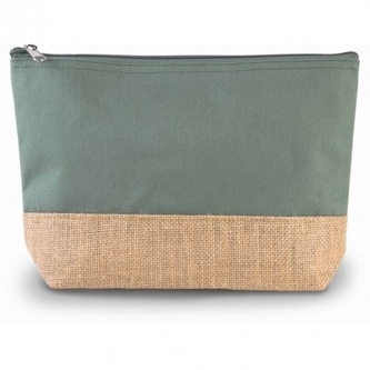 Taštička na zip Kimood Juta - olivová