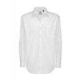 Košile pánská B&C Sharp Twill s dlouhým rukávem - bílá, 4XL