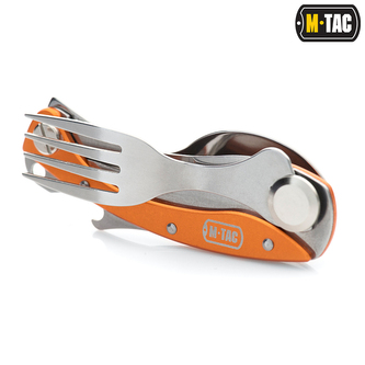 Jídelní sada M-Tac Folding Cutlery Set - stříbrná-oranžová