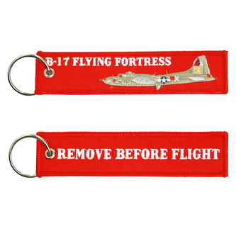 Přívěsek na klíče Fostex Remove before flight B-17 - červený