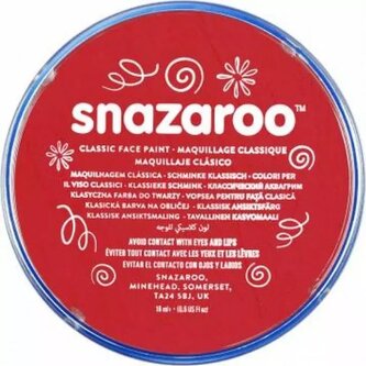 SNAZAROO Barva na obličej Červená (Bright Red) 18ml