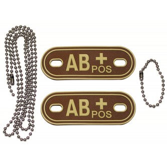 Identifikační známka MFH Dog tag AB POS - desert