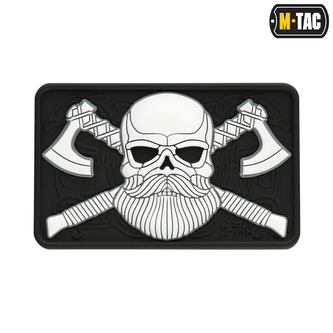 Nášivka M-Tac Bearded Skull 3D - bílá