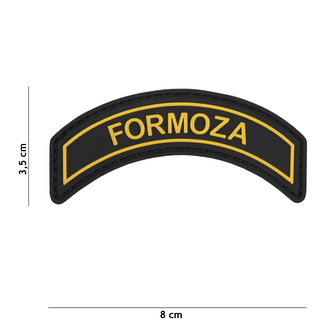 Gumová nášivka 101 Inc nápis Formoza - černá