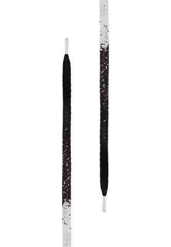Tkaničky do bot Tubelaces Flat Splatter 130 cm - černé-bílé, 130