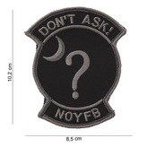 Nášivka textilní 101 Inc Dont ask - černá