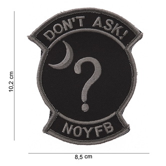 Nášivka textilní 101 Inc Dont ask - černá