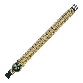 Náramek Paracord 101 Inc Para Compass 9 - béžový
