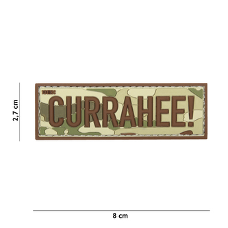 Gumová nášivka 101 Inc nápis Currahee! - multicam