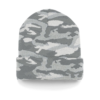 Čepice Beechfield Cuffed Beanie - grey-camo