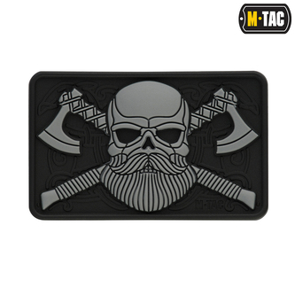Nášivka M-Tac Bearded Skull 3D - šedá