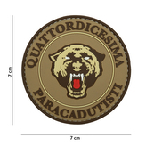Gumová nášivka 101 Inc Quattordicesima Paracadutisti - coyote