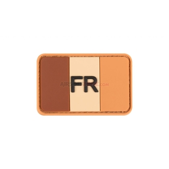 Gumová nášivka Jackets to Go vlajka Francie - desert