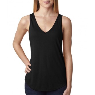 Tílko Bella Flowy V-neck Tank - černé, L