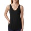 Tílko Bella Flowy V-neck Tank - černé, L