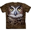 Tričko unisex The Mountain Great Horned Owl Head - hnědé, XXL