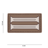 Gumová nášivka 101 Inc German Insignia - hnědá