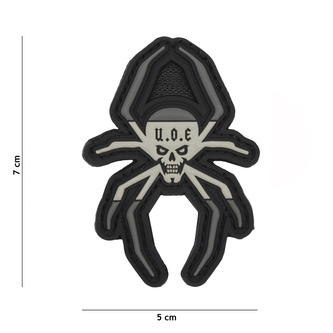 Gumová nášivka 101 Inc vlajka Spanish Spider - šedá