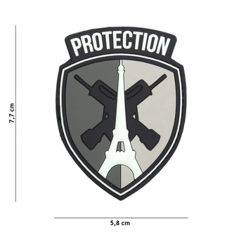 Gumová nášivka 101 Inc Paris Protection - šedá
